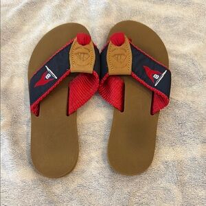 Red and Blue Sandals with sailboats little kids size 13